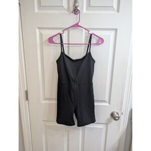 Wilfred Free Aritzia Black Divinity Romper Sleeveless Spaghetti Strap - Size S